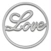 Amello Edelstahl Coin Love 30mm silber fr Coinsfassung Stahlschmuck ESC501J