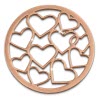 Amello Edelstahl Coin Herzen rosegold fr Coinsfassung Stahlschmuck ESC504E