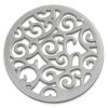 Amello Edelstahl Coin Ornament silber fr Coinsfassung Stahlschmuck ESC505J