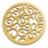 Amello Edelstahl Coin Ornament gold fr Coinsfassung Stahlschmuck ESC505Y