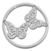 Amello Edelstahl Coin Schmetterlinge fr Coinsfassung Stahlschmuck ESC522J
