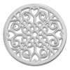 Amello Edelstahl Coin Muster silber fr Coinsfassung Edelstahlschmuck ESC523J
