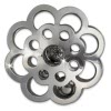 Amello Edelstahl Coin Blume klingend fr Coinsfassung Stahlschmuck ESC527J