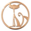 Amello Edelstahl Coin Katze rosegold fr Coinsfassung Stahlschmuck ESC531E