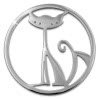 Amello Edelstahl Coin Katze silber fr Coinsfassung Edelstahlschmuck ESC531J