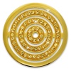 Amello Edelstahl Coin Kreise Zirkonia gold fr Coinsfassung schmuck ESC534YY