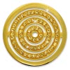 Amello Edelstahl Coin Kreise Zirkonia gold fr Coinsfassung schmuck ESC534YY