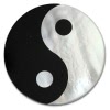 Amello Coin Yin Yang Perlmutt Schimmer fr Coinsfassung Stahlschmuck ESC602S