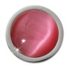 Amello Coin Cat Eye pink fr Coinsfassung 25mm Edelstahlschmuck ESC741P