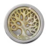 Amello Coin Lebensbaum beige fr Coinsfassung 25mm Edelstahlschmuck ESC743W