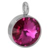 Amello Kettenanhnger Edelstahl Zirkonias Zirkonia fuchsia ESHS02P