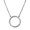 Amello Halskette Zirkonia wei O-Kette Damen Edelstahlschmuck ESK103J