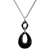 Amello Halskette Keramik Tropfen schwarz Damen Edelstahlschmuck ESKX11S