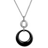 Amello Halskette Keramik Round schwarz Damen Edelstahlschmuck ESKX13S