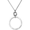 Amello Halskette Keramik Circle wei Damen Edelstahlschmuck ESKX14W