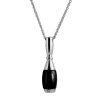 Amello Halskette Keramik Kegel schwarz Damen Edelstahlschmuck ESKX15S