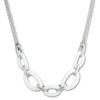 Amello Halskette Keramik Ovale wei Damen Edelstahlschmuck ESKX16W