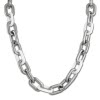 Amello Halskette Keramik grobe Glieder wei Damen Edelstahlschmuck ESKX19W0