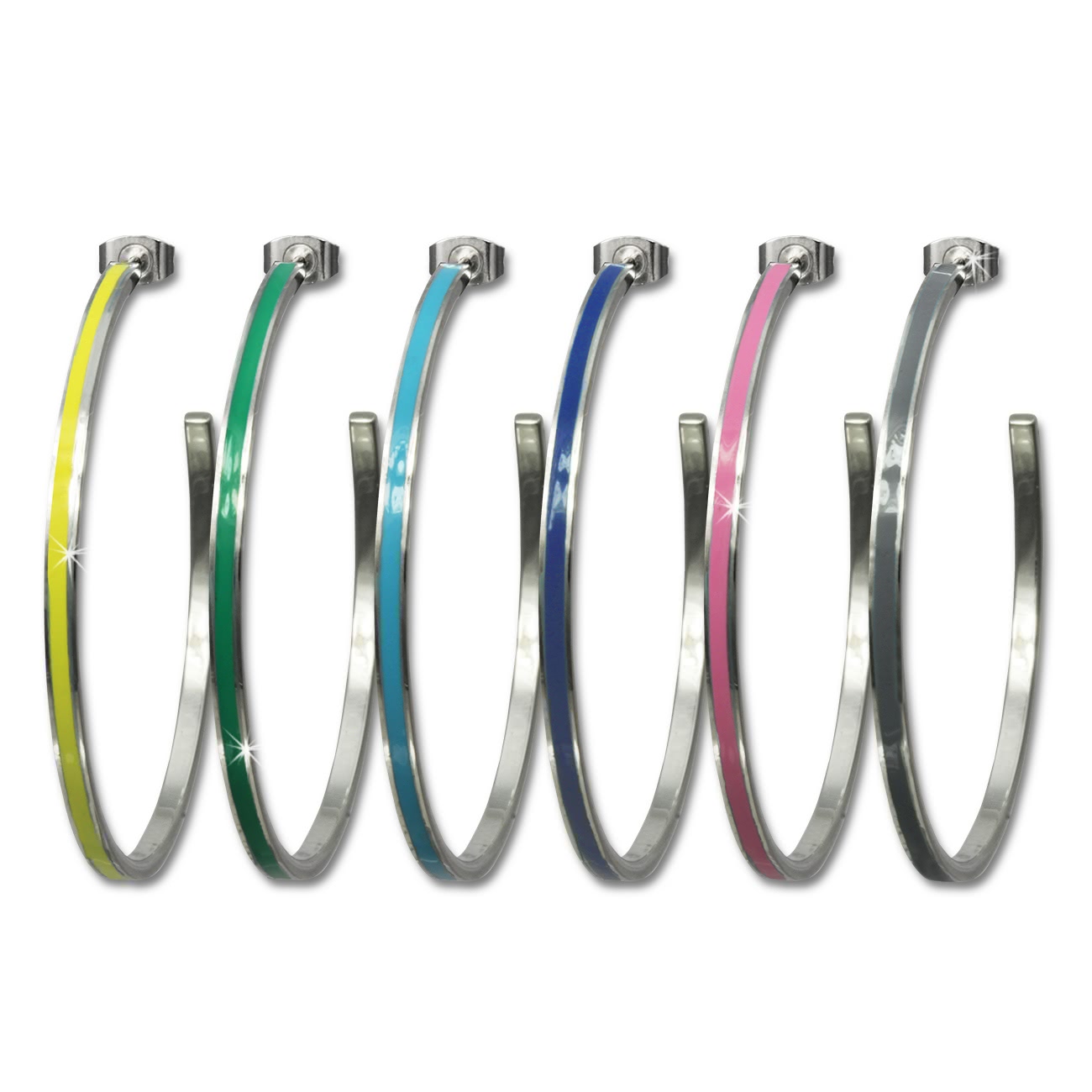 Amello Creolen Emaille Ohrringe Damen Edelstahl Farbwahl ESOG02X