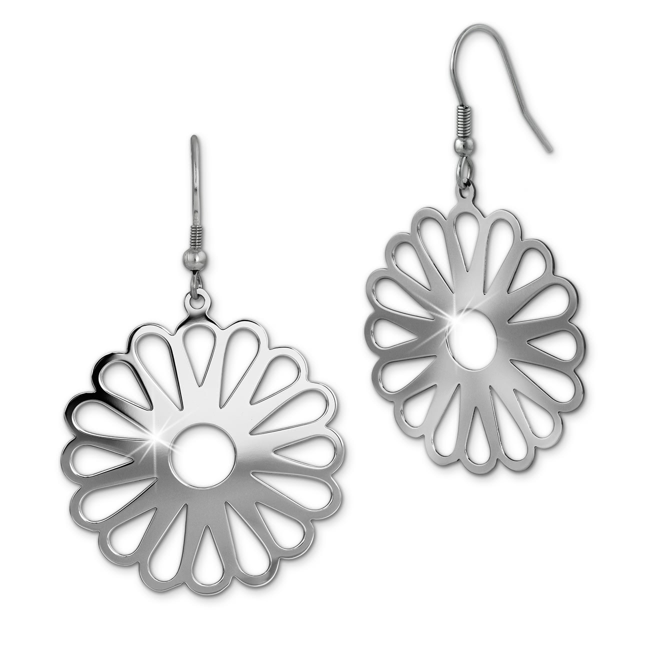 Amello Ohrhnger Blume glanz Edelstahl Damen Ohrring ESOS90J