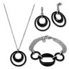 Amello Edelstahlschmuckset Keramik Kette, Armband, Ohrring ESSX05S