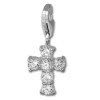 Charm Kreuz weiß Charms Anhänger für Armbänder - Silber Dream Charms - FC205W