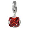 SilberDream 925 Charm Karree rot Armband Anhnger FC206R