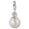 Charm Perle weiß Charms Anhänger für Armbänder - Silber Dream Charms - FC226W