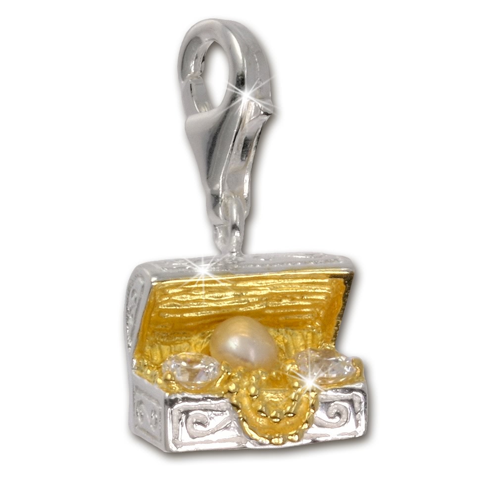 SilberDream 925 Charm Truhe gold Armband Anhnger FC227WZ