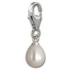 Charm Perle Tropfen weiß Charms Anhänger für Armbänder - Silber Dream Charms - FC237W