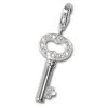 Charm Schlüssel weiß Charms Anhänger für Armbänder - Silber Dream Charms - FC241W