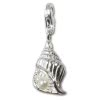 Charm Muschel weiß Silber Charms Anhänger für Armbänder - Silber Dream Charms - FC242W