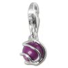 Charm lavendel Kugel Charms Anhänger für Armbänder - Silber Dream Charms - FC250P