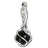 Charm Onyx Stein Kugel Charms Anhänger für Armbänder - Silber Dream Charms - FC250S