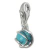 SilberDream 925 Charm trkis Kugel Armband Anhnger FC250T
