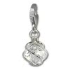 Charm Kugel weiß Schliff Charms Anhänger für Armbänder - Silber Dream Charms - FC250W