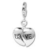 Charm Herz LOVE Charms Anhänger für Armbänder Silber - Silber Dream Charms - FC3008