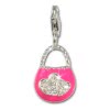 SilberDream 925 Charm Tasche pink Armband Anhnger FC3030P