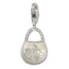 Charm Tasche weiß Charms Anhänger für Armbänder - Silber Dream Charms - FC3030W