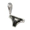 Charm Panty schwarz Charms Anhänger für Armbänder Silber - Silber Dream Charms - FC3031S