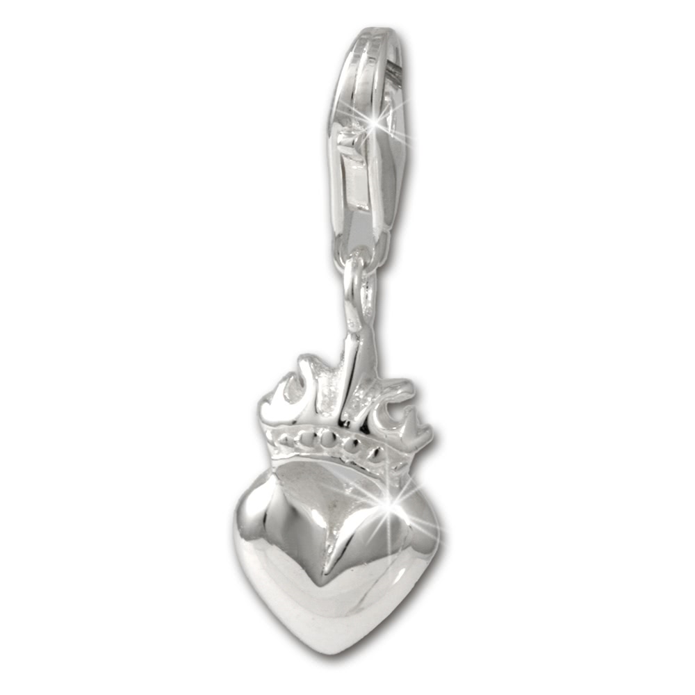SilberDream 925 Charm Kronen Herz Armband Anhnger FC3061