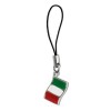 Edelstahl Anhänger Italien Flagge - Telefon, Taschenanhänger - Silber Dream Charms - FC4005