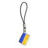 Edelstahl Anhänger Ukraine Flagge - Telefon, Taschenanhänger - Silber Dream Charms - FC4006