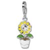 SilberDream 925 Charm Emaille Sonnenblume Armband Anhnger FC603