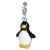 SilberDream 925 Silber Charm Pinguin schwarz Armband Anhnger FC616