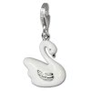 Charm weißer Schwan in 925 Sterling Silber Charms Anhänger für Armbänder - Silber Dream Charms - FC645