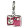 Charm Fotoapparat PINK in 925 Sterling Silber Charms Anhänger für Armbänder - Silber Dream Charms - FC660