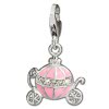 SilberDream Charm Kutsche rosa 925 Silber Armband Anhnger FC674