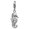 Charm Seepferd Zirkonia in 925 Sterling Silber Charms Anhänger für Armbänder - Silber Dream Charms - FC682