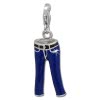Charm Jeans Hose blau in 925 Sterling Silber Silber Charms Anhänger für Armbänder - Silber Dream Charms - FC691